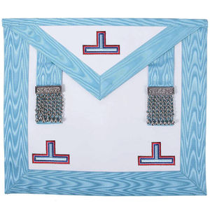 Customized Masonic Apron Embroidered Blue Lodge Regalia Classical Style Beaded Decor Fabric Badge <b>Sew</b>-On Garment Accessory - Product Image 1