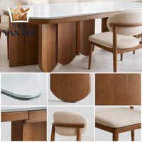 Table de salle à manger d'hôtel sur mesure, grande table en bois pour restaurant commercial, directement de l'usine, pour projets de mobilier hôtelier