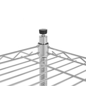 Scaffale Espositivo a 4 Ripiani in Ferro Cromato 120*90*35 Argento Marca YF - Product Image 3