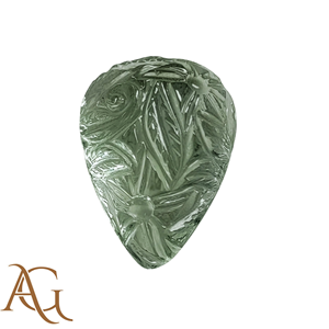 Cuarzo Amatista Verde Natural Tallado en Intaglio, Gema Suelta, Precio Mayorista de Fabricante para Fabricación de Joyas, Calibrado - Product Image 2