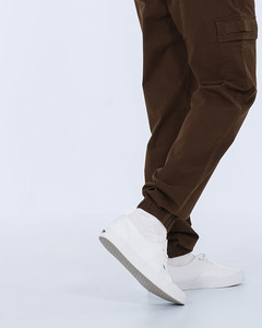 Pantalones cargo para hombre 100% algodón ecológico de secado rápido, transpirables, estilo liso, color sólido - Product Image 5