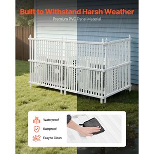 Mampara de privacidad exterior de 3 paneles 36 x 45, valla para aire acondicionado, estacas de suelo de 19.7, recinto para equipos de piscina, pantallas para puertas y ventanas - Product Image 5