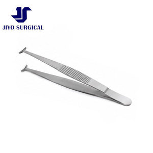Pinzas de Fijación Verdes de 3 7/8 Pulgadas con Mordazas Anchas de 10.0mm con Dientes, Mango Plano, Instrumento Quirúrgico para Agarrar Tejidos de Forma Segura - Product Image 3