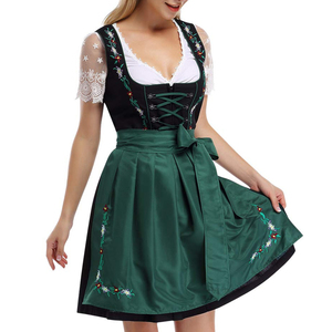 ชุดเดรส Dirndl แบบดั้งเดิมของเยอรมันสำหรับงาน Oktoberfest ตัดเย็บตามสั่งสำหรับผู้หญิง แฟชั่นใหม่ ชุดเดรส Dirndl เยอรมันสำหรับสุภาพสตรี  ขั้นต่ำในการสั่งซื้อน้อย - Product Image 6