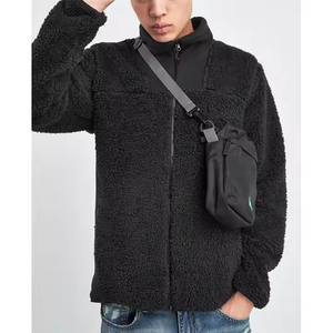 Veste en polaire pour homme, fermeture éclair, couleur unie, de haute qualité, design personnalisé, fausse fourrure berbère, poids lourd - Product Image 2