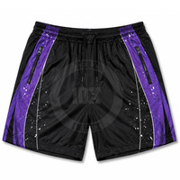 Ensemble de shorts coupe-vent haut de gamme avec veste à capuche imprimée en relief contemporaine en nylon et polyester
