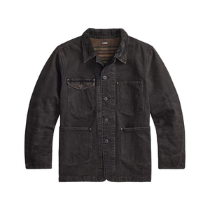 Premium Heavy Duty Garment Dyed Corduroy Collar Denim Jacket Men Winter Vintage Workwear OEM Custom Front Heritage Americana - Product Image 1