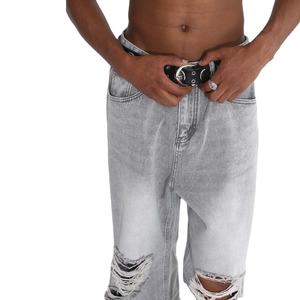 Manufacturer Direct Men's Wholesale Breathable Casual Dark Straight Solid Denim Jeans Embroidery for Summer Autumn Winter - Product Image 2