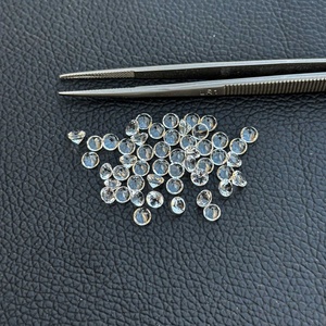 Cuarzo Natural de 3.5mm, Cristal Facetado, Corte Brillante Redondo, Buen Brillo, Cuarzo Blanco, Gema Suelta, para Fabricantes de Joyería - Product Image 4