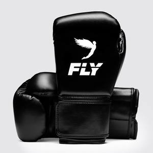 Guantes de Boxeo Profesionales de Primera Calidad, Totalmente Negros, de Cuero Genuino, Personalizados, con Correa para la Muñeca, para Sparring y Kickboxing - Product Image 1