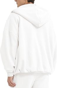 Sweat à capuche zippé pour homme 300 g/m² en molleton de coton et polyester épais, respirant, style streetwear décontracté, avec logo personnalisé, pour l'hiver - Product Image 3