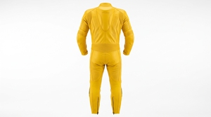 Traje de Motocicleta de Cuero Amarillo, Protección Completa para Carreras, Impermeable, Resistente al Viento y a la Abrasión, para Todas las Estaciones, Unisex, Adulto - Product Image 2