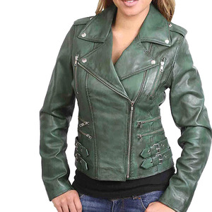 Veste de motard en cuir de vache véritable pour femme de haute qualité, respirante et rembourrée en coton pour l'hiver - Product Image 2