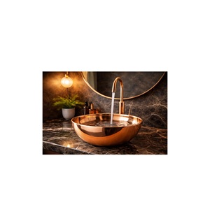 Lavabo de Cobre de Lujo Hecho a Mano, Lavabo Tipo Vaso, Decoración Elegante para Baño, Colección de Artesanía Metálica de Primera Calidad - Product Image 6