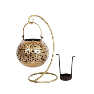 Handmade Metal Hanging <b>Tealight</b> Candle Holder with Stand Decorative <b>Lantern</b> Candle Holder for Home Garden Wedding Table - Product Image 2