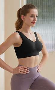 Soutien-gorge de compression personnalisé pour femme, idéal pour la gym, la course et le yoga, en tissu Spandex, crop top confortable, anti-transparence, moderne, pour le sport intensif - Product Image 4