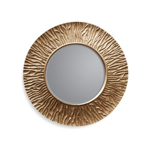 Miroir mural rectangulaire moderne décoratif en métal effet cuivre, design nid d'abeille, pour la décoration de la maison - Product Image 2