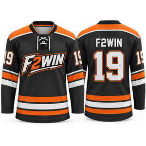 เสื้อฮอกกี้น้ำแข็ง F2WIN สีดำ แบบยูนิเซ็กซ์ คอวี ระบายอากาศได้ดี หมายเลข 99 เสื้อฮอกกี้น้ำแข็งแบบยูนิเซ็กซ์ คอวี ระบายอากาศได้ดี - Product Image 3