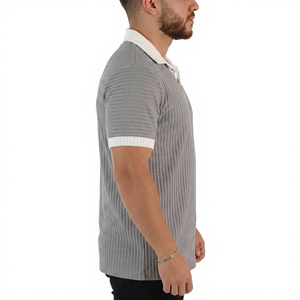 T-shirt en coton tricoté 100 % pour homme, coupe classique, léger, respirant, séchage rapide, vêtements de mode, fabricant en gros - Product Image 2