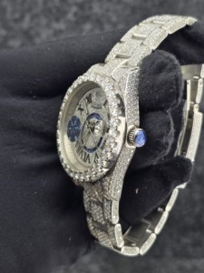 Reloj Deportivo Analógico de Lujo para Hombre, Mecánico, con Incrustaciones de Diamantes, en Acero Inoxidable, con Esfera de Números Romanos y Cristal de Zafiro, 41 mm - Product Image 2
