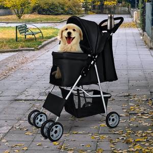 TH-PPS-060 Ventilated Pet Stroller with Mesh Panels Removable <b>Cushion</b> and Easy Fold System for <b>Travel</b> and Storage - Product Image 6