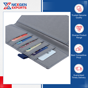 Funda para Libreta de Cheques Multifuncional de Cuero PU de Estilo Único y Calidad Estándar, Muy Solicitada, con Opción de Logotipo Personalizado al por Mayor - Product Image 6