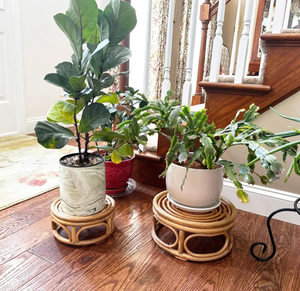 Fabricant vietnamien de pots de rangement de sol durables en rotin de style rétro pour jardin et extérieur, avec poignées, tissés à la main, écologiques - Product Image 2