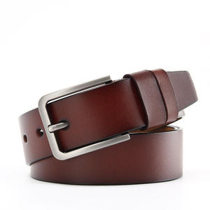 Men's Premium Quality Classic Casual Cow Hide Genuine Leather Belt Alloy <b>Square</b> Buckle <b>Adjustable</b> Length Eco-Friendly Heavy Duty - Product Image 5