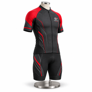 Conjunto de Jersey y Pantalones Cortos de Ciclismo Urban Peak Sports para Hombre, Rojo y Negro, Impresión por Sublimación, Ajuste Cómodo para Equipos de Ciclismo de Carretera - Product Image 2