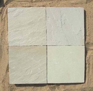 Pierre de grès blanc menthe pour extérieur, finition naturelle brossée, polie et fendue, grandes dalles et carreaux - Product Image 4