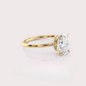 Anillo de Diamante Ovalado Cultivado en Laboratorio, Certificado por IGI, Elegante, Oro Blanco/Rosa/Amarillo de 14 Quilates - Product Image 2