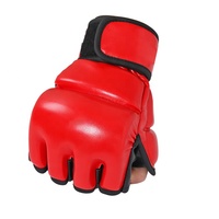Gants de boxe professionnels S.A Sports en PU MMA, confortables, avec fermeture à boucle, impression de logo personnalisée, rouge/noir, équipement de boxe personnalisé