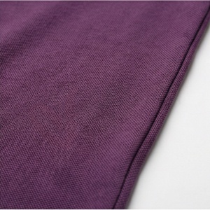 Polo à manches courtes pour homme, violet, 100% coton, tissu Oxford, logo brodé, décontracté, respirant, coupe classique, design uni - Product Image 5