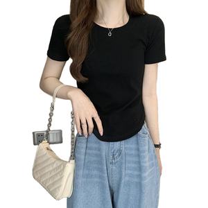 Camisetas de Mujer, Cuello Redondo, Estilo Urbano, Tejido de Punto, Estampado, Casual, Moderno, Gráfico, Elástico, Transpirable - Product Image 4