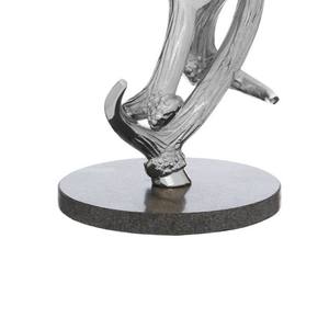 Candélabre élégant en argent en forme de bois de cerf, porte-bougie à 3 branches en métal avec base en marbre, centre de table de luxe pour mariage, décoration de table - Product Image 6