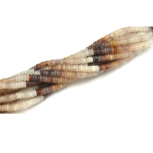 Perles plates en agate du Botswana naturelle, lisses, de couleur gris perle pêche, 15 pouces, pour la création de bijoux. - Product Image 5