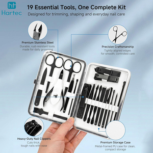 Top Trendy Professional Stainless Steel Manicure and Pedicure Set Eco Friendly Packaging Stainless Steel Cuticle Grooming Set - Product Image 5