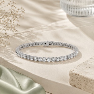Bracelet tennis en diamant de laboratoire de 7 pouces |   Bijoux fins en or 18 carats couleur D |   Coupe Classique de Luxe |   Bijoux certifiés pour femmes - Product Image 4