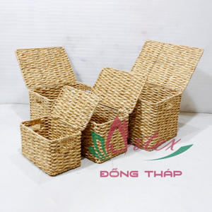 Cesta de almacenamiento de algas marinas tejidas de fábrica Artex Dong Thap para organización del hogar ropa de lavandería uso decorativo - Product Image 6