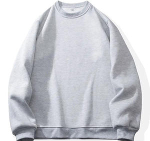 Men's Casual Winter Warm Fleece Pullover Jumpers Crew Neck Sweat Shirts with Embroidered Plain Dyes Top Casual Fashion Wear - Product Image 1