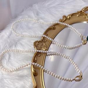 Collar de Perlas de Agua Dulce Redondas Jóvenes de Alta Calidad de 5-6 mm, Cuentas Casi Limpias, Sin Núcleo - Product Image 1