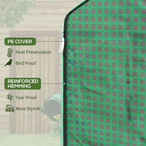 Cover di ricambio con porta avvolgi e prese d'aria per serre Walk-In 55x56x75 pollici modello serre da giardino - Product Image 4