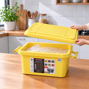 20L Pastel <b>Plastic</b> <b>Storage</b> Box with Lid Modern Stackable Organizer <b>Bin</b> Kids Toy Box Bedroom Living Room <b>Storage</b> Crate - Product Image 3