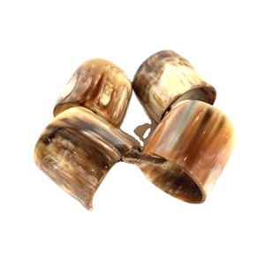 Anneaux de porte-serviettes de Table à manger élégants en corne de buffle pour rond de serviette en bois personnalisé Vaisselle Produit antique pour la maison - Product Image 1