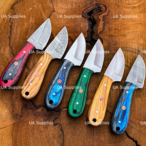 Cuchillo de caza al por mayor UA Supplies, de acero de Damasco, hoja fija, punta caída, mango de madera, EDC, para bushcraft, longitud total personalizable - Product Image 2