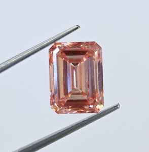 Diamante CVD suelto de corte esmeralda de 3.01 quilates, naranja intenso, cultivado en laboratorio, pulido a mano, para la fabricación de joyas con certificación IGI, para anillo. - Product Image 2