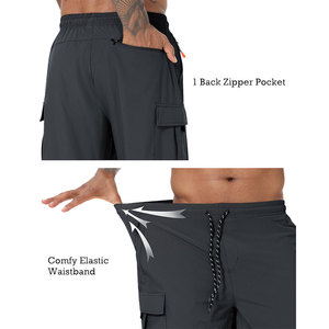 Shorts cargo pour hommes Royal Green, fermeture à cordon, service OEM, couleur personnalisée, vêtements décontractés d'extérieur, respirants - Product Image 3