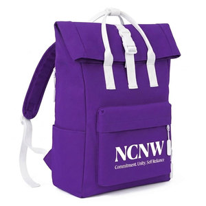NCNW Sorority <b>Backpack</b> Roll Top Casual Style Large Capacity Shoulder Straps School <b>Backpack</b> Travel Bag for Girls - Product Image 5
