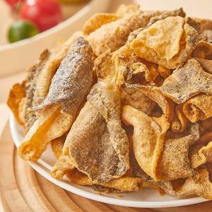 EXPAD Salmon Crispy Fried Fish Skin Snacks Egg Flavor Seafood Salty Taste 1kg Vacuum Pack 12 Months Shelf Life - Product Image 1