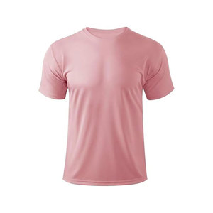 เสื้อยืดคอกลมแขนสั้นสีเทาอ่อนสำหรับผู้ชาย ทรงปกติ สีพื้น สไตล์ลำลอง ผ้าเจอร์ซีย์ โพลีเอสเตอร์ 100% แห้งเร็ว - Product Image 3